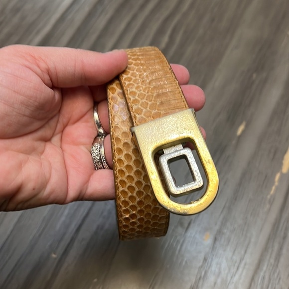 SNAKESKIN LEATHER BELT - Picture 1 of 15